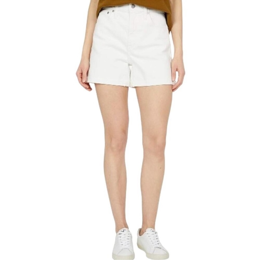 Madewell Harlow White Denim Pleated Short (33)